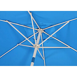 Decoshop26 Parasol de jardin 2x3m rectangulaire inclinable polyester/aluminium 4,5kg bleu 04_0003890