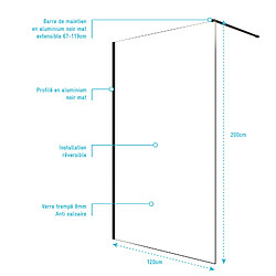 Acheter Aurlane Paroi de douche 120 cm