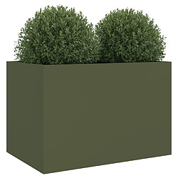 Acheter Maison Chic Jardinière,Bac à fleurs - pot de fleur vert olive 62x47x46 cm acier laminé à froid -GKD12930