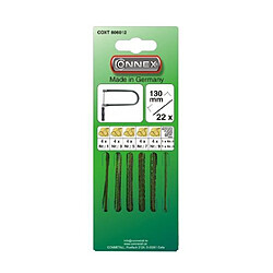 Connex COXT806012 Set de 22 lames scies à chantourner Taifun 130 mm