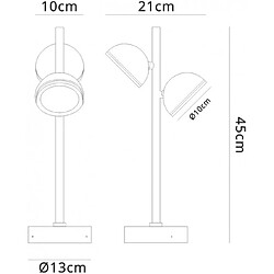 Luminaire Center Borne de jardin Everest Anthracite 2 ampoules 45cm