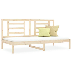 vidaXL Lit de jour sans matelas 90x200 cm bois de pin massif