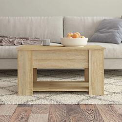 Avis Maison Chic Table basse,Table Console Table d'appoint, Table pour salon Chêne sonoma 79x49x41 cm Bois d'ingénierie -MN16181