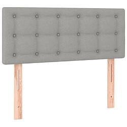 Acheter Maison Chic Tête de lit scandinave à LED,meuble de chambre Gris clair 80x5x78/88 cm Tissu -MN87575