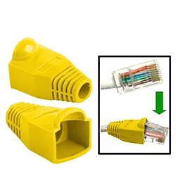 Wewoo Jaune pour RJ45, 500 pcs câble réseau couvre-bouchon