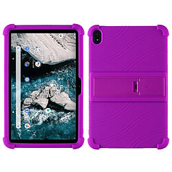 Coque en silicone flexible avec béquille, violet pour votre Nokia T20