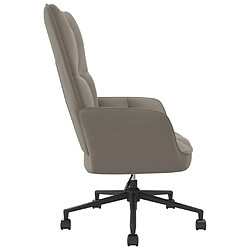 Avis vidaXL Chaise de relaxation Gris clair Velours