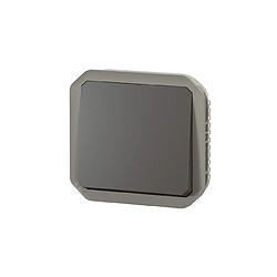 bouton poussoir inverseur - no/nc - anthracite - composable - legrand plexo 069841l