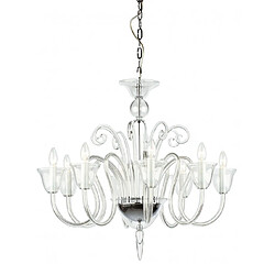 Lumière Chandelier sans abats jours Saskia Chrome 8 ampoules 71cm