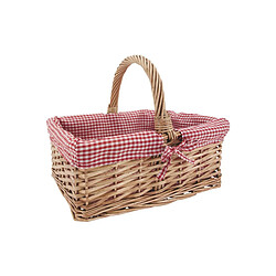 Aubry Gaspard Panier rectangulaire en osier fendu "Campagne Chic".