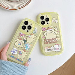 GUPBOO Étui pour iPhone12ProMax Étui de téléphone portable de dessin animé de chien pudding mignon transparent