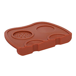 Tapis Espresso Tamper Café Tamper Anti-dérapant Support Tampon Tapis Silicone Marron