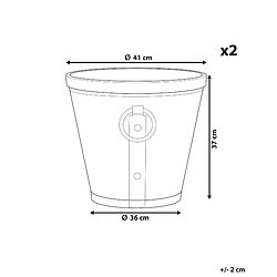 Avis Beliani Lot de 2 cache-pots marron d 41 cm VARI