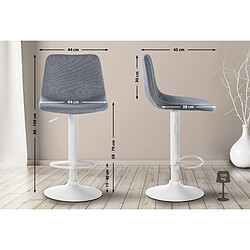 Non Tabouret de bar Divo tissu blanc