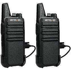 Retevis talkie walkie professionnel 16 Canaux noir