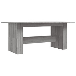 vidaXL Table à dîner sonoma gris 180x90x76 cm bois d'ingénierie