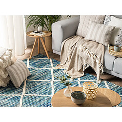 Avis Beliani Tapis 140 x 200 cm en laine bleu BELENLI