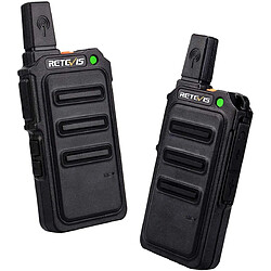 Retevis talkie walkie 16 Canaux avec batterie 1300mAh noir