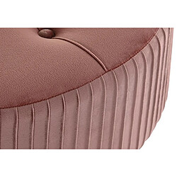 Avis Pegane Repose-pieds en velours coloris rose pâle - Longueur 61 x Profondeur 61 x Hauteur 38 cm