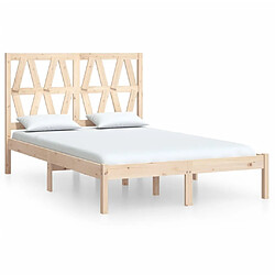 vidaXL Cadre de lit sans matelas bois massif 120x200 cm