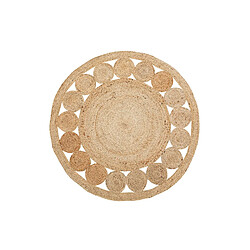 Beliani Tapis rond beige AHLAT