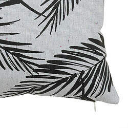 BigBuy Home Coussin Polyester Coton Blanc Noir Volets 45 x 30 cm