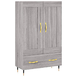 vidaXL Buffet haut sonoma gris 69,5x31x115 cm bois d'ingénierie