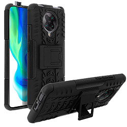 Avizar Coque Xiaomi Poco F2 Pro Protection Semi-rigide Antichoc Béquille Support Noir