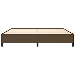 Acheter vidaXL Cadre de lit sans matelas marron foncé 200x200 cm tissu