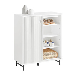 SoBuy FSB62-W Meuble de Rangement, Armoire à Chaussures, Meuble d'Entrée, Armoire Latérale, Buffet