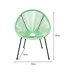 Avis Habitat Et Jardin Lot de 2 fauteuils de jardin Ania - Vert