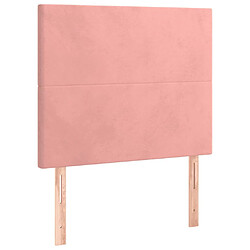 Acheter Maison Chic Tête de lit scandinave à LED,meuble de chambre Rose 90x5x118/128 cm Velours -MN38359