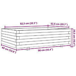 vidaXL Jardinière 90x60x26,5 cm bois massif de douglas pas cher