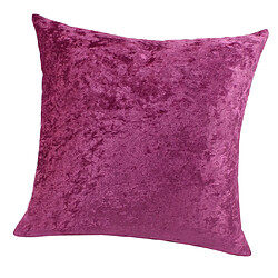 Avis 45x45cm douce housse de coussin taie d'oreiller en peluche pour voiture décor canapé magenta