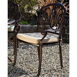 Beliani Chaise de jardin ANCONA Métal Marron foncé