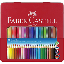 FABER-CASTELL Crayons de couleur Colour GRIP, étui de 24 ()