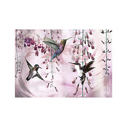 Artgeist Papier peint - Flying Hummingbirds (Pink) [350x245]