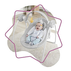 Fauteuil à Bascule Badabulle Candy Comfort Swing Gris Blanc