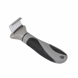 Paris Prix Brosse de Toilettage Etrille à Démêler 15cm Gris & Noir