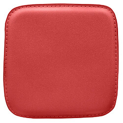 ICONIK INTERIOR Coussin pour tabouret carré - simili cuir - Stylix Rouge