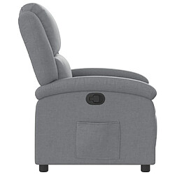 Avis vidaXL Fauteuil inclinable Gris clair Tissu