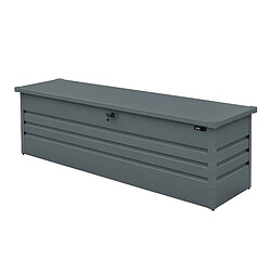 Acheter AXI Miles Coffre de jardin en Métal - 1000L, Anthracite - Coffre de rangement extérieur avec fond et serrure - Meuble Exterieur Rangement Outils de Jardinage, Coussins - 185 x 82 x 75 cm.