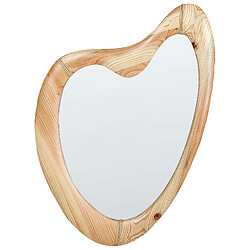 Beliani Miroir NEURE Bois Naturel