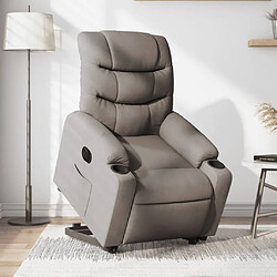 Maison Chic Fauteuil Relax pour salon, Fauteuil inclinable électrique taupe tissu -GKD45574