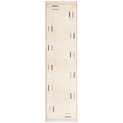 Vidal Tapis de couloir en laine 297x79 beige Darya