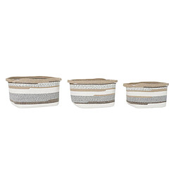 Set de basket DKD Home Decor Coton Jute (36 x 30 x 24 cm)