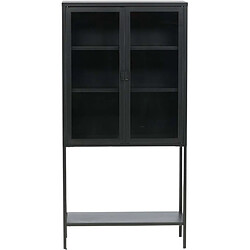 Acheter Venture Home Vitrine en acier 2 portes Misha noir.