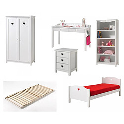 VIPACK Ensemble de meubles Amori armoire 2 portes, bibliotheque, bureau