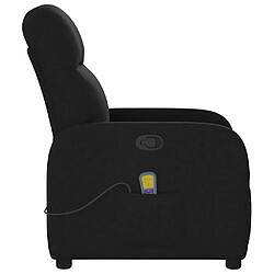 Avis vidaXL Fauteuil de massage inclinable Noir Tissu