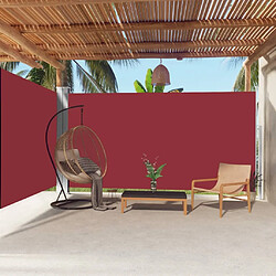 Maison Chic Auvent latéral rétractable de balcon | Store extérieur | Auvent solaire Rouge 200x600 cm -GKD26402